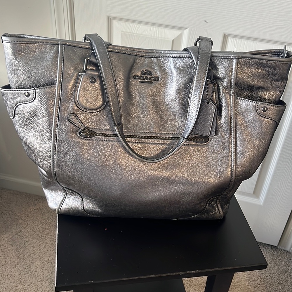 Silver Coach Purse